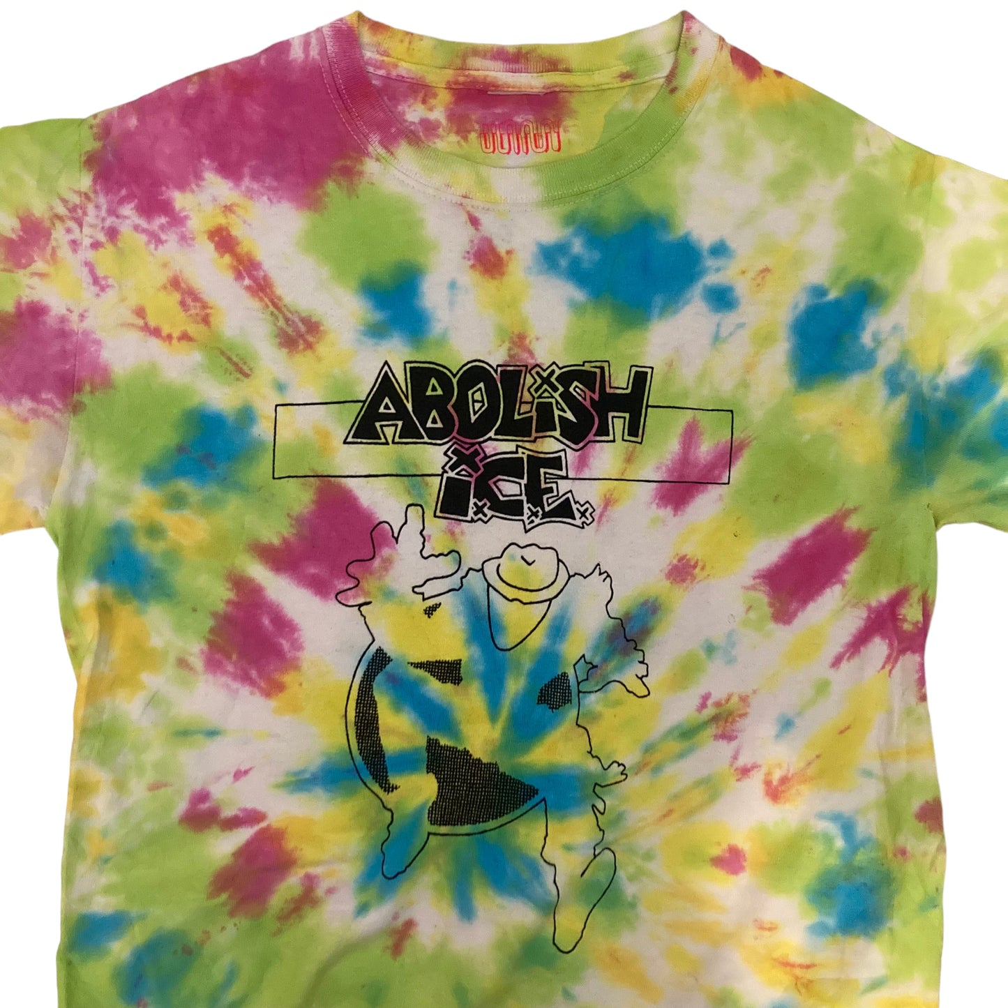 Abolish I.C.E. Shirt - One of a Kind - Tie Dye (Small)