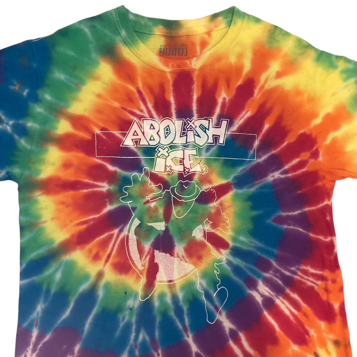 Abolish I.C.E. Shirt - One of a Kind - Tie Dye (Small)