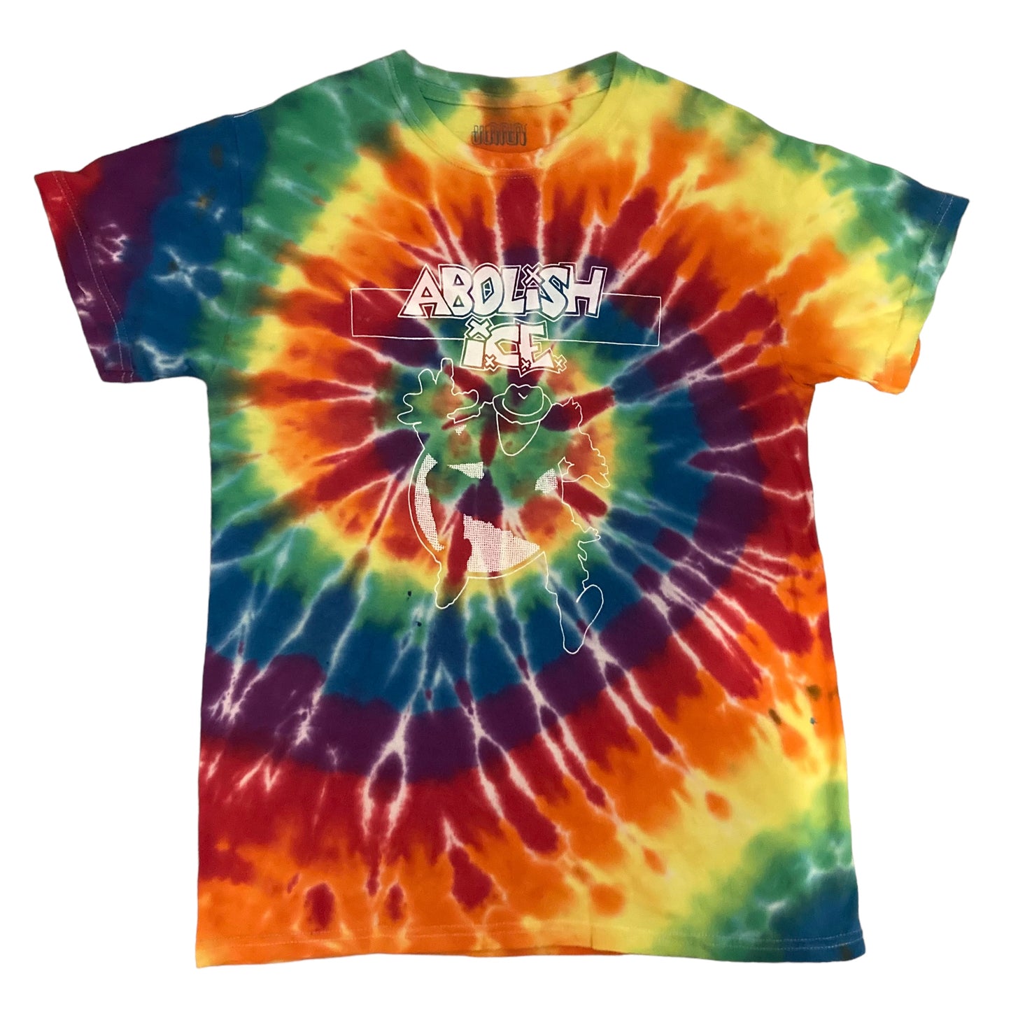 Abolish I.C.E. Shirt - One of a Kind - Tie Dye (Small)