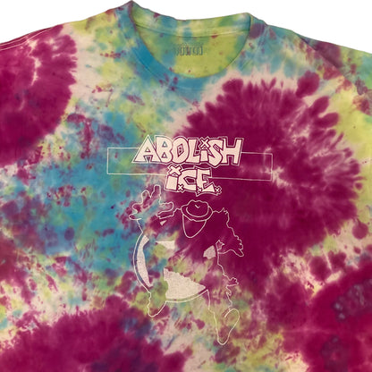 Abolish I.C.E. Shirt - One of a Kind - Tie Dye (XL)