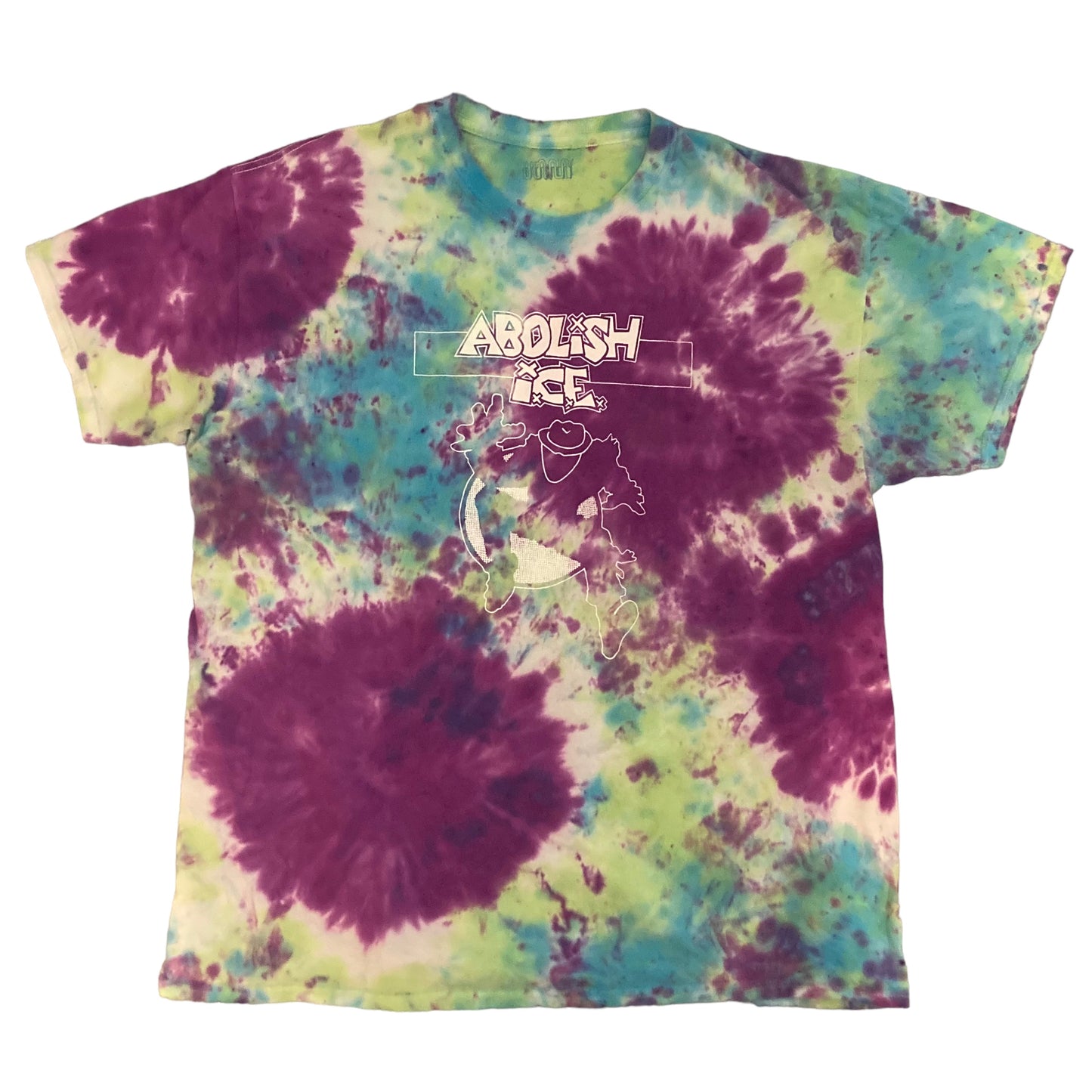 Abolish I.C.E. Shirt - One of a Kind - Tie Dye (XL)