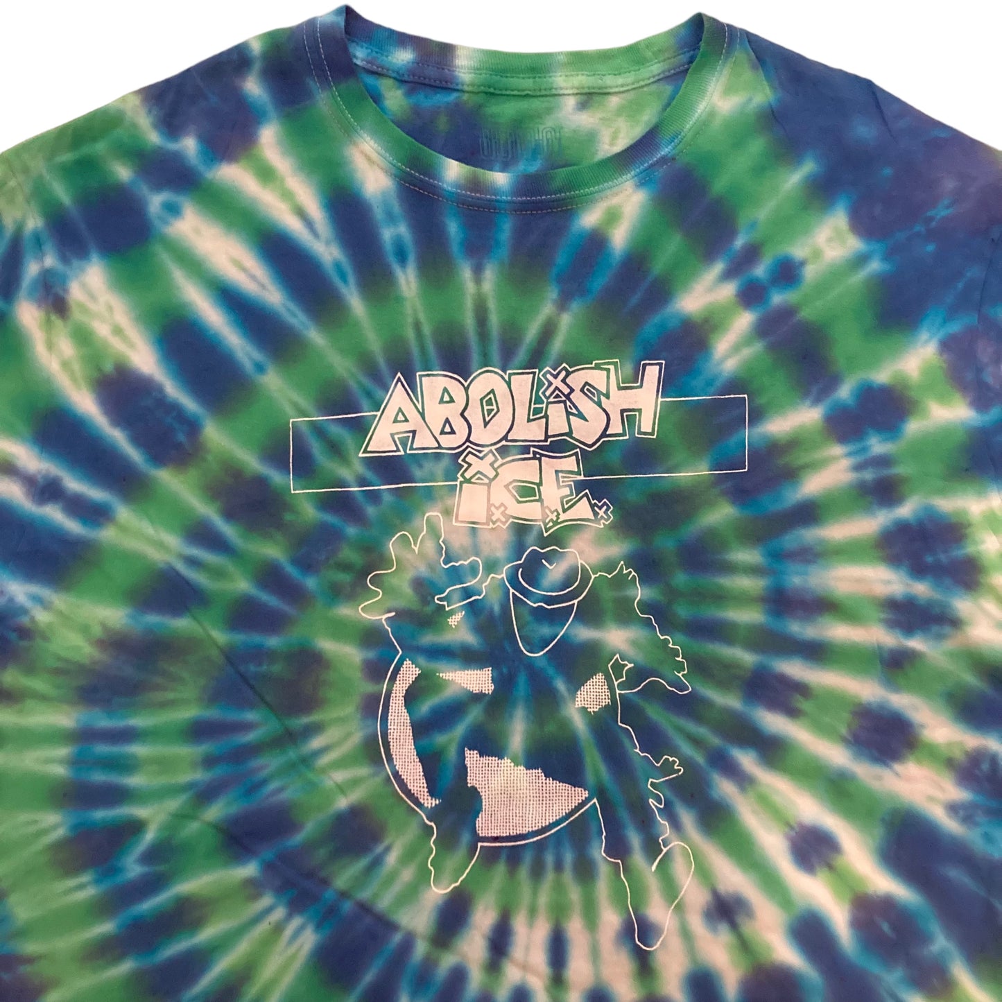 Abolish I.C.E. Shirt - One of a Kind - Tie Dye (XL)