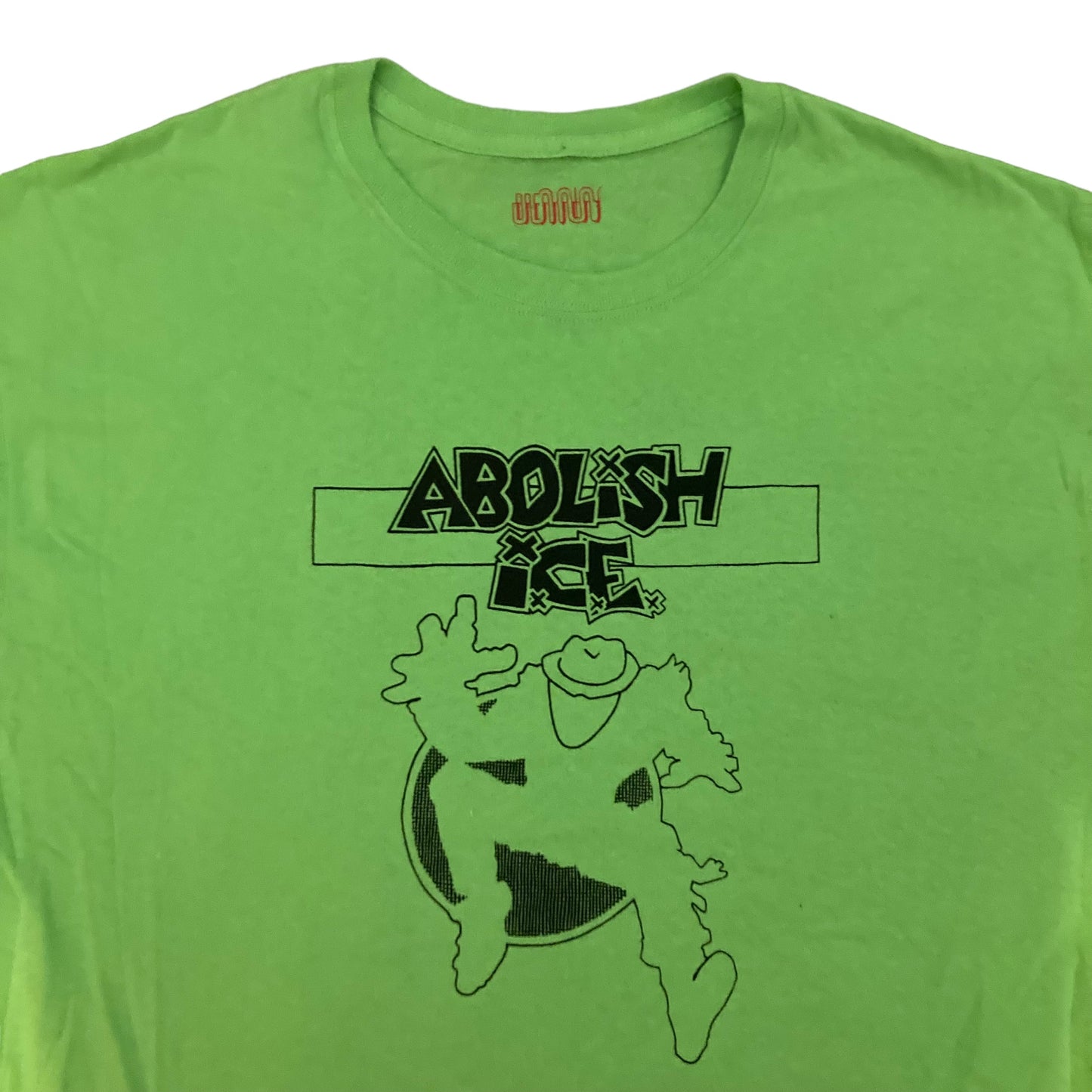Abolish I.C.E. Shirt - One of a Kind - Neon Green (XL)