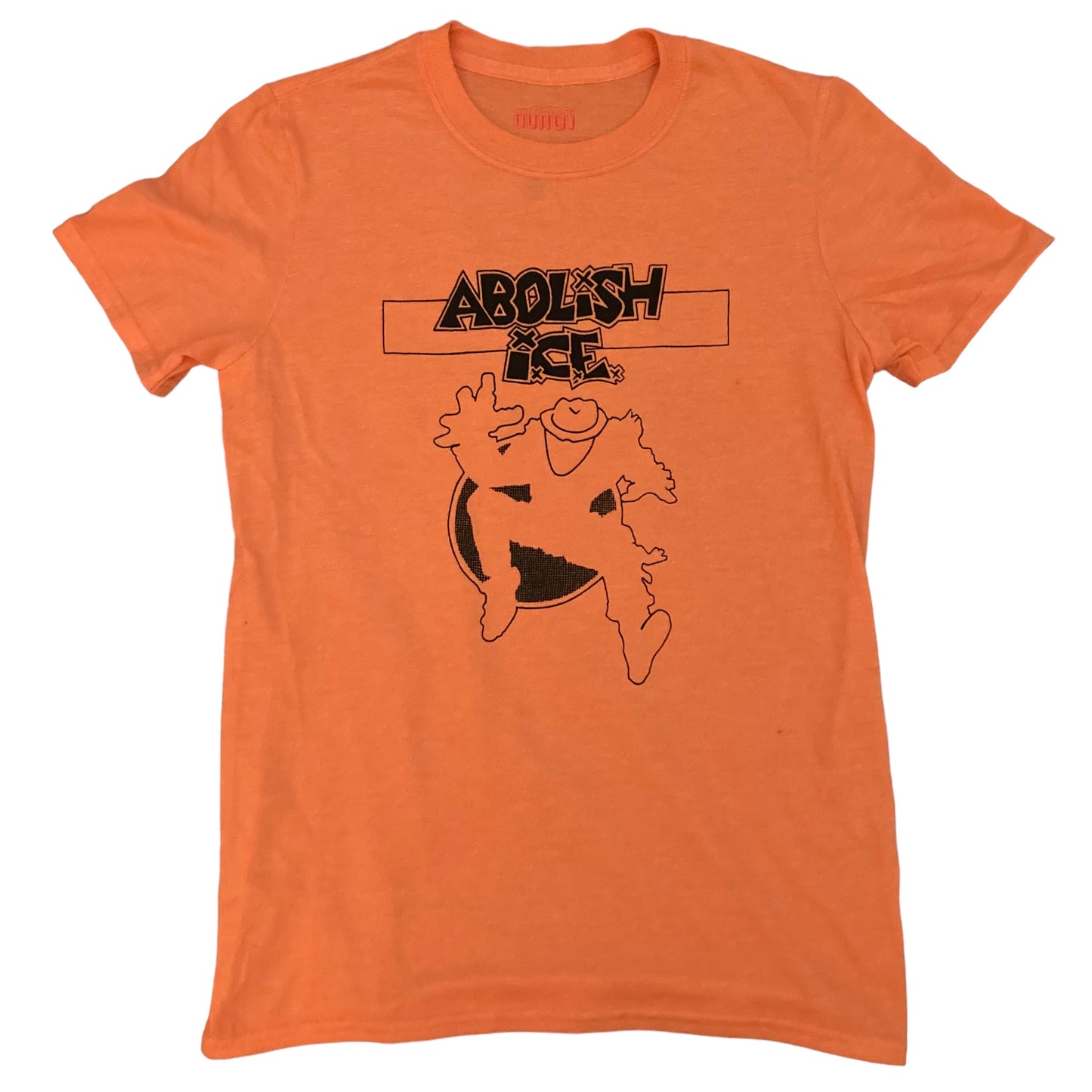 Abolish I.C.E. Shirt - One of a Kind - Orange (Small)